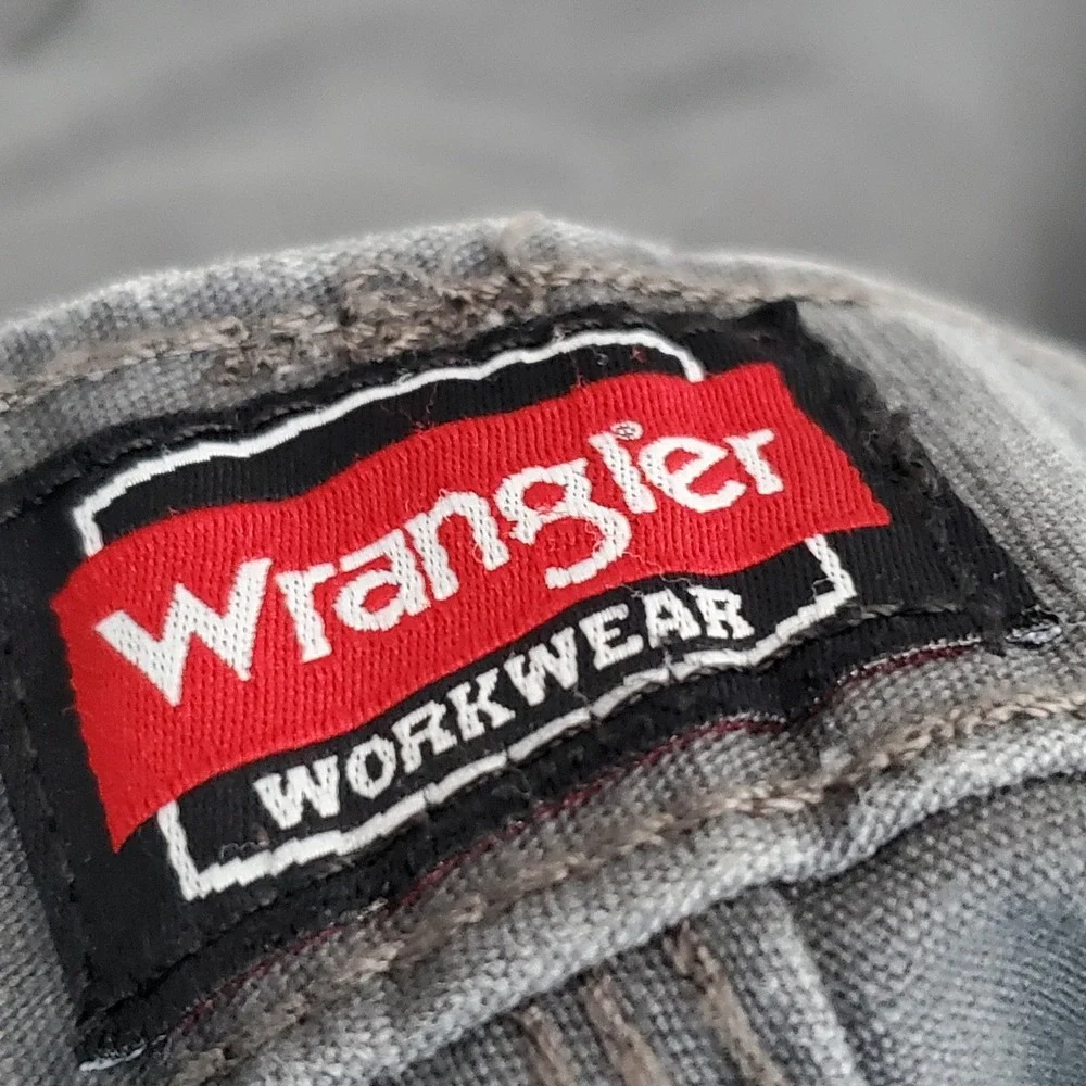 Wrangler Men Pants 34 Gray Cargo Ripstop Work Utility Straight 30